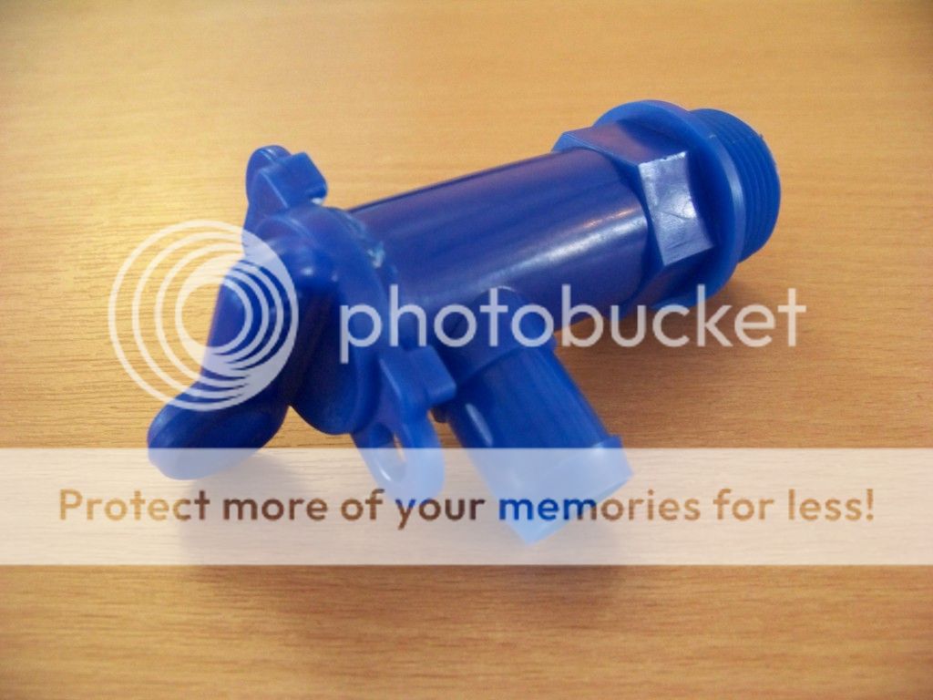 1" (25mm) FRESH WATER TANK DRAIN TAP BLUE MOTORHOME/CAMPER VAN/CARAVAN