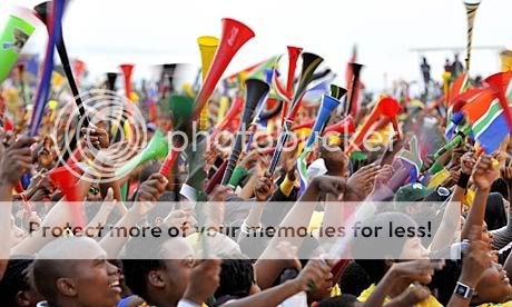 vuvuzelas on audience Pictures, Images and Photos