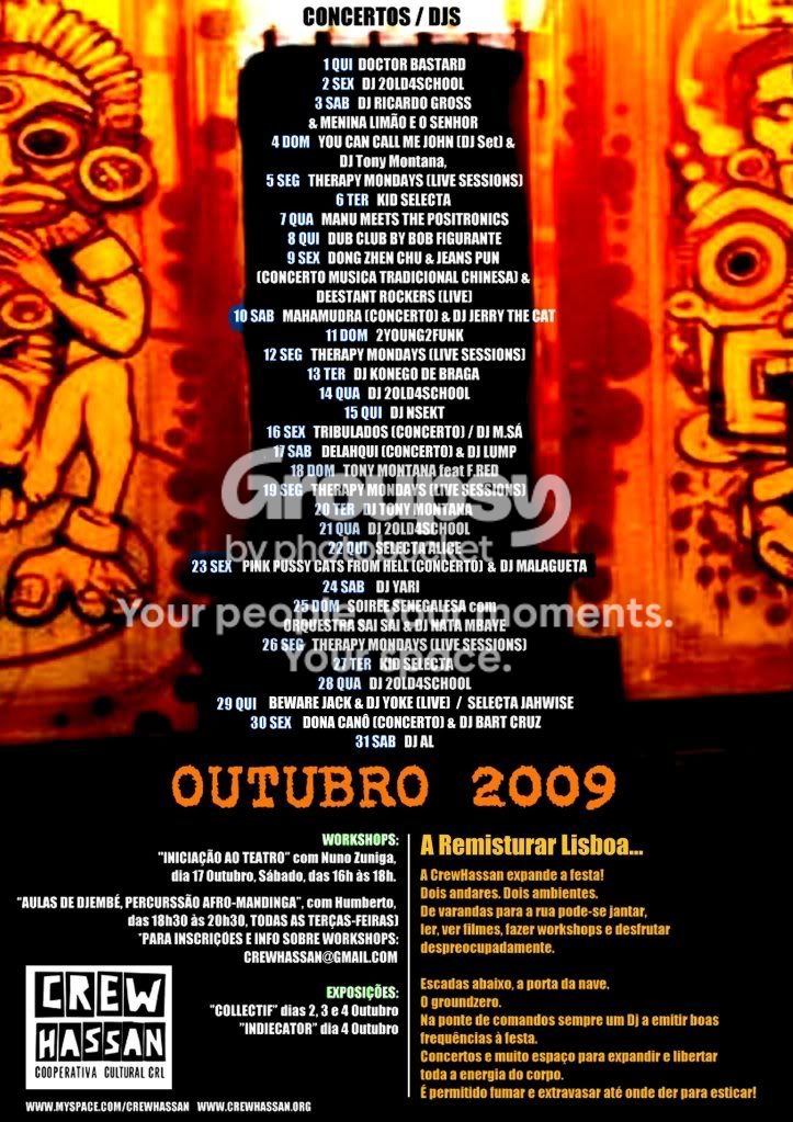 Programa&ccedil;&atilde;o Crew Hassan Outubro