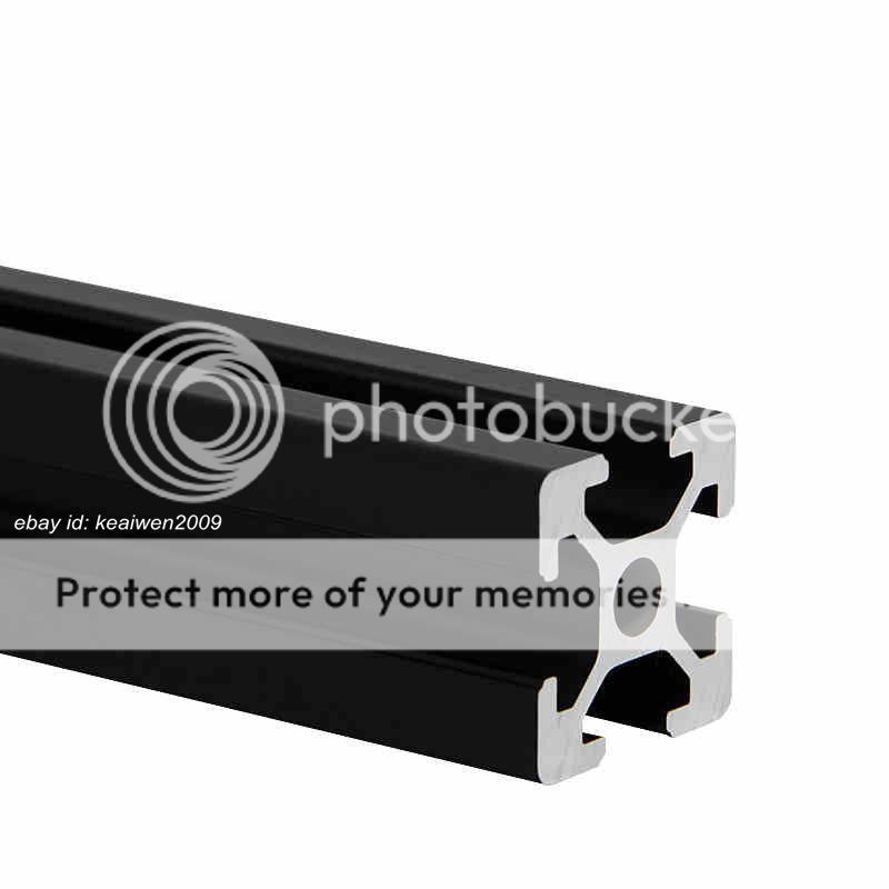 4pcs 2020 T-Slot Aluminum Profiles Extrusion Frame 300mm Length 3D Printer Black